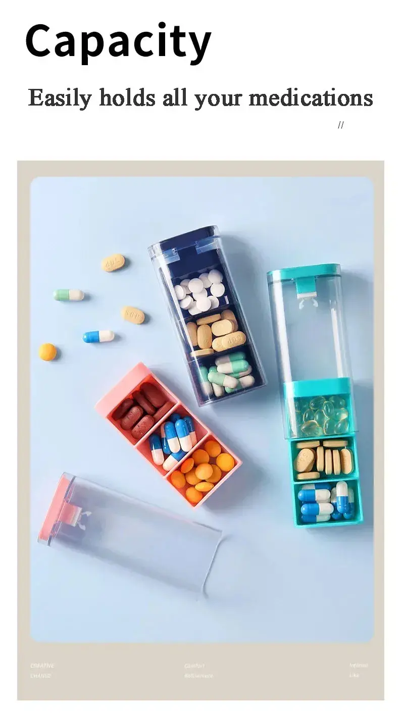 3 Layer Vertical Pill Organizer – BS1289J (12)