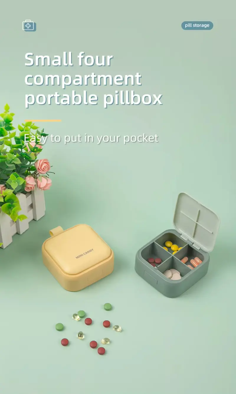 4 Compartment Compact Pill Case (1)