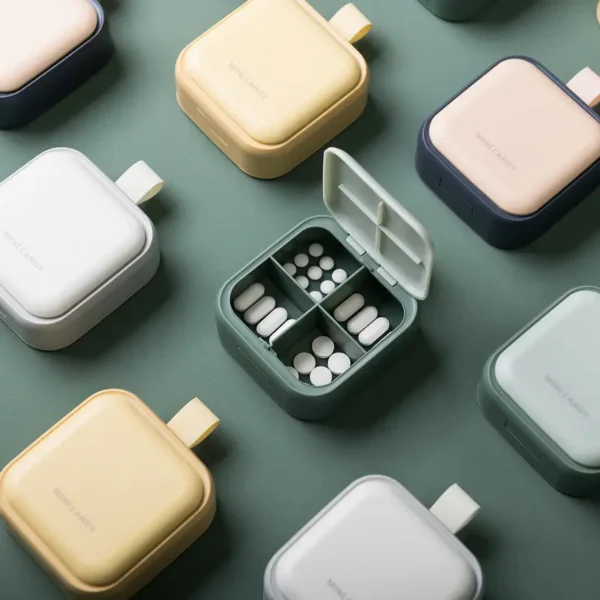 4 Compartment Compact Pill Case (5)