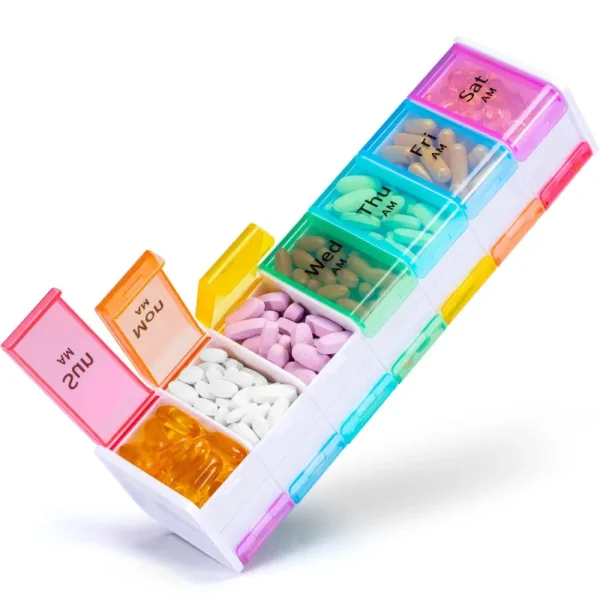 7 Day AM PM Weekly Pill Box with Double Layer Design (11)