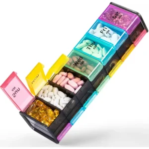 7 Day AM PM Weekly Pill Box with Double Layer Design (4)