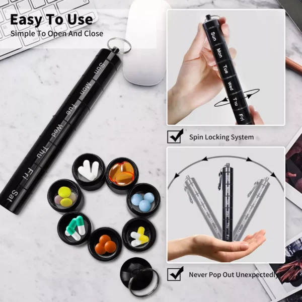 7 Day Aluminum Alloy Pill Organizer (1)