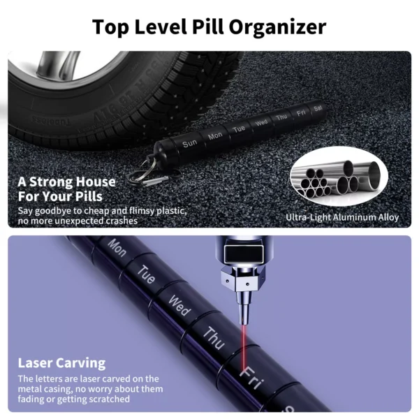 7 Day Aluminum Alloy Pill Organizer (5)