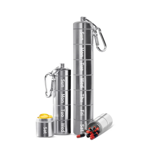 7 Day Aluminum Alloy Pill Organizer (6)