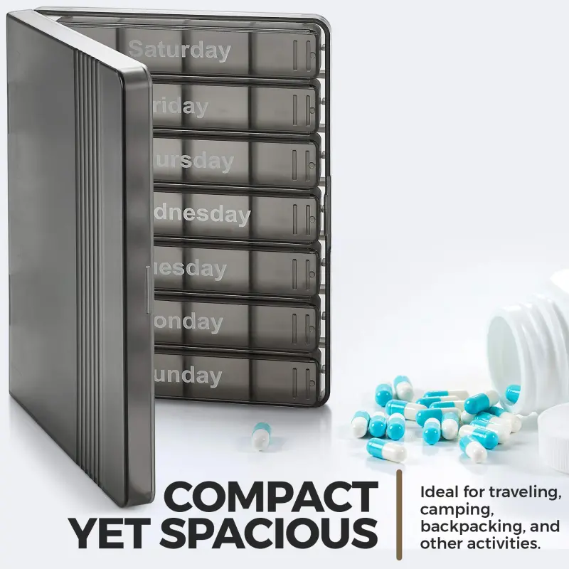 7 Day Medicine Box with 4 Daily Compartments (3)