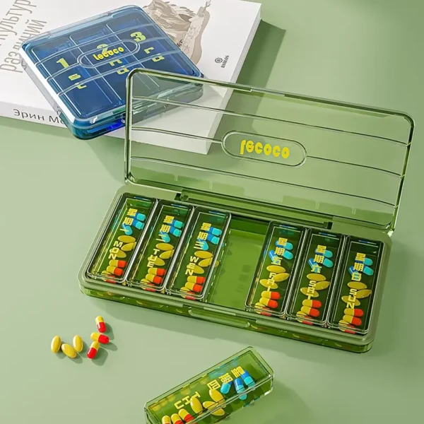 7 Day Pill Organizer with 3 Times A Day Compartments (7)