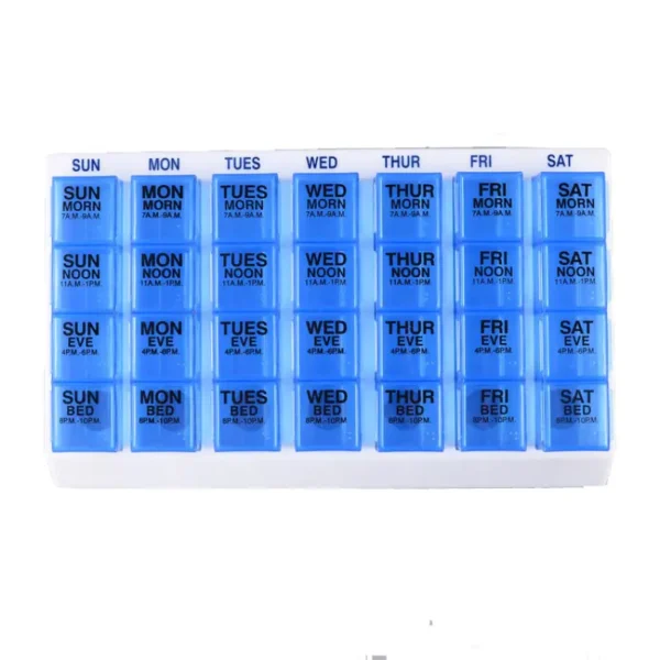 7 Day Pill Organizer with 4 Daily Compartments (3)