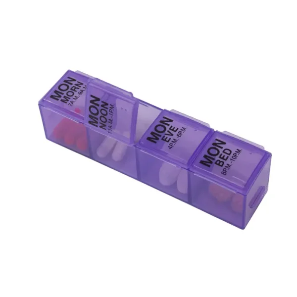 7 Day Pill Organizer with 4 Daily Compartments (6)