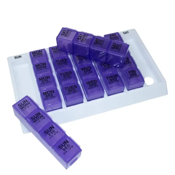 7 Day Pill Organizer with 4 Daily Compartments (7)