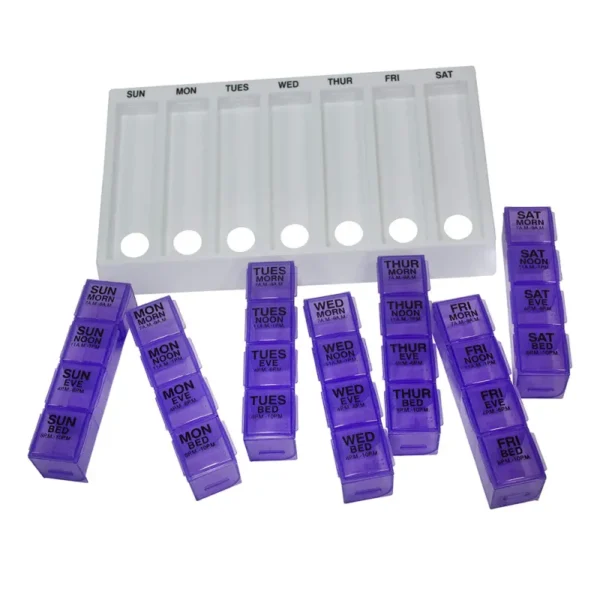 7 Day Pill Organizer with 4 Daily Compartments (8)