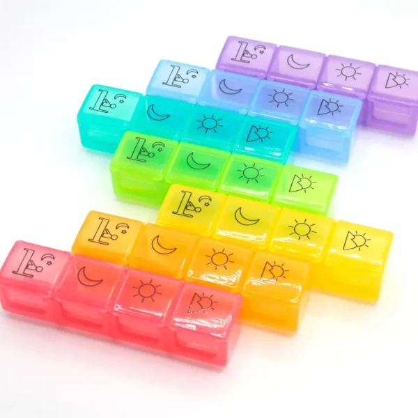 7 Day Pill Organizer with 4 Times a Day Compartments and Alarm (3)