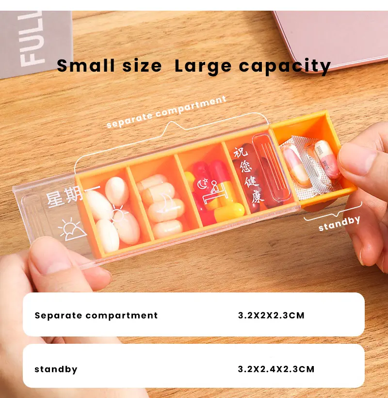 7 Day Pill Organizer with 5 Daily Compartments BS0896J (2)