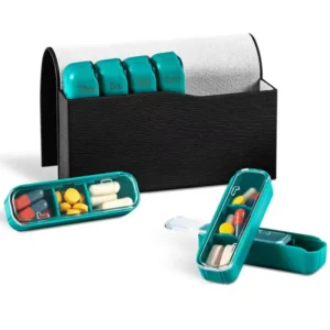 7 Day Pill Organizer with PU Leather Case BS1247J (1)