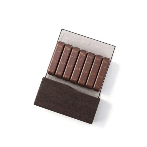 7 Day Pill Organizer with PU Leather Case BS1247J (10)
