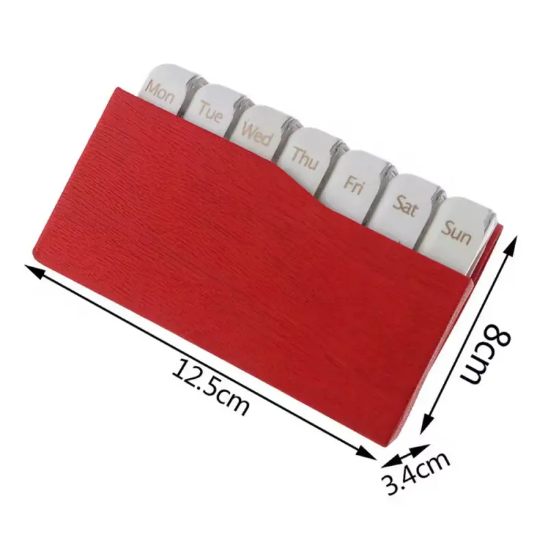 7 Day Pill Organizer with PU Leather Case BS1247J (2)