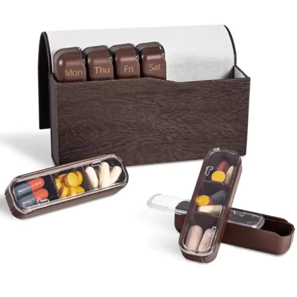 7 Day Pill Organizer with PU Leather Case BS1247J (2)