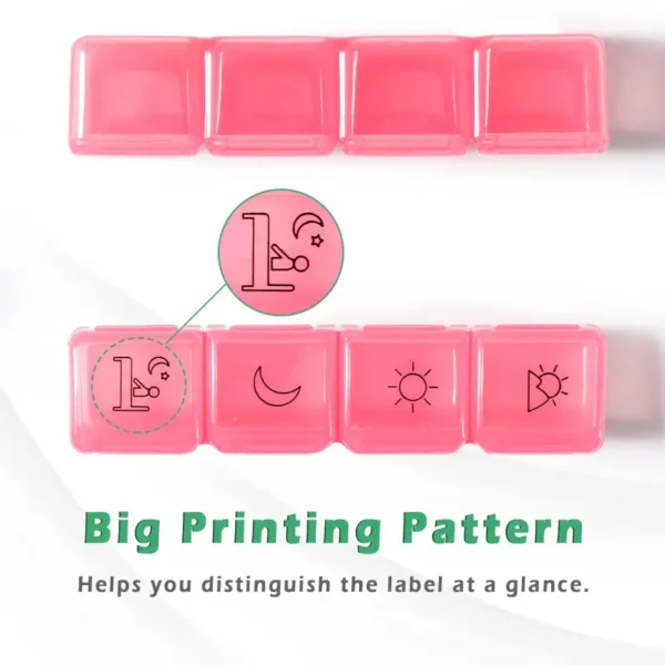 7 Day Pill Organizer – 4 Times a Day Weekly Medication Box (4)