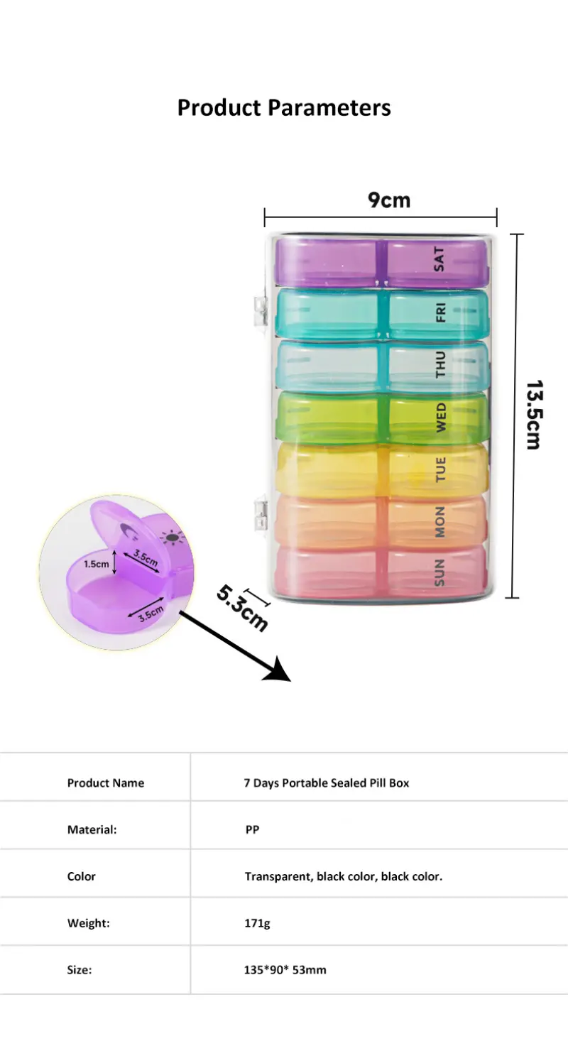 7 Day Twice a Day Travel Pill Case BS1233J (2)