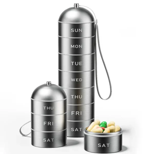 7 Day Waterproof Metal Pill Organizer (1)