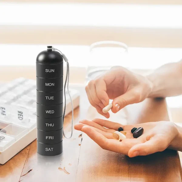 7 Day Waterproof Metal Pill Organizer (2)