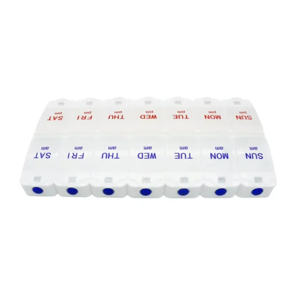 7 Day Weekly Pill AM PM Organizer Large Pill Case Pill Box for Pills Vitamin Supplements Medication (3)