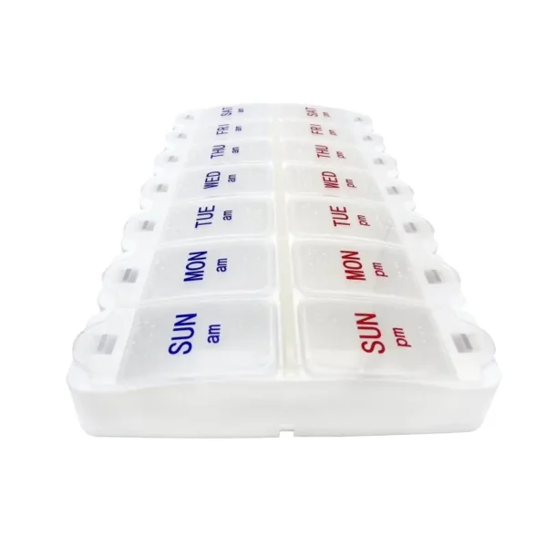 7 Day Weekly Pill AM PM Organizer Large Pill Case Pill Box for Pills Vitamin Supplements Medication (6)