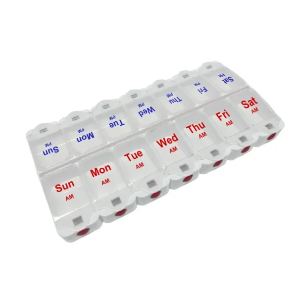 7 Day Weekly Pill AM PM Organizer Large Pill Case Pill Box for Pills Vitamin Supplements Medication (8)