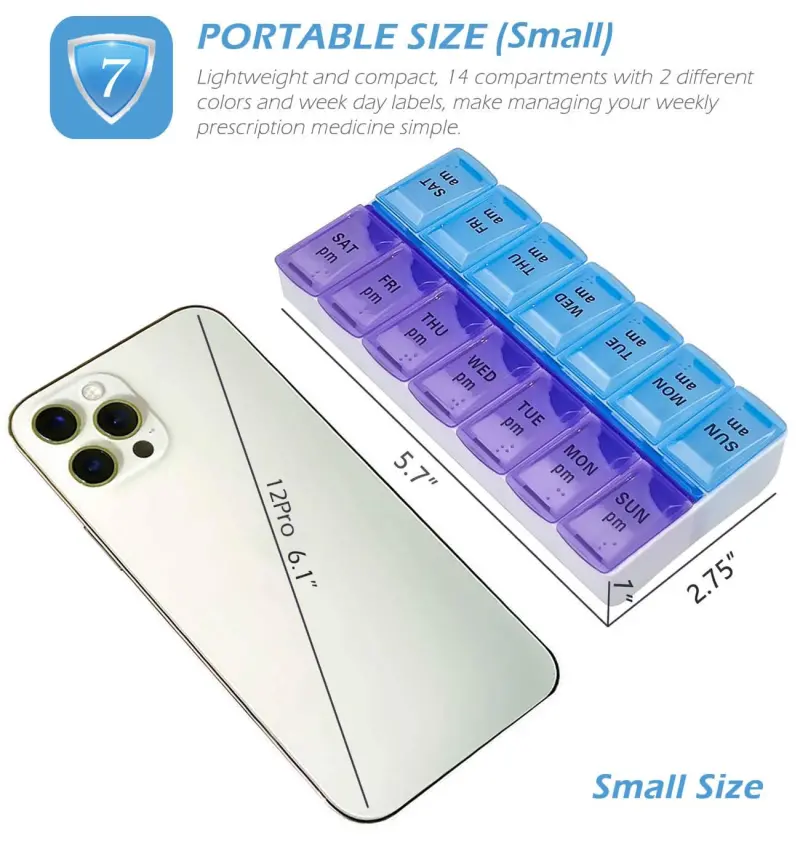AM PM Weekly Pill Box BS0096J S (4)