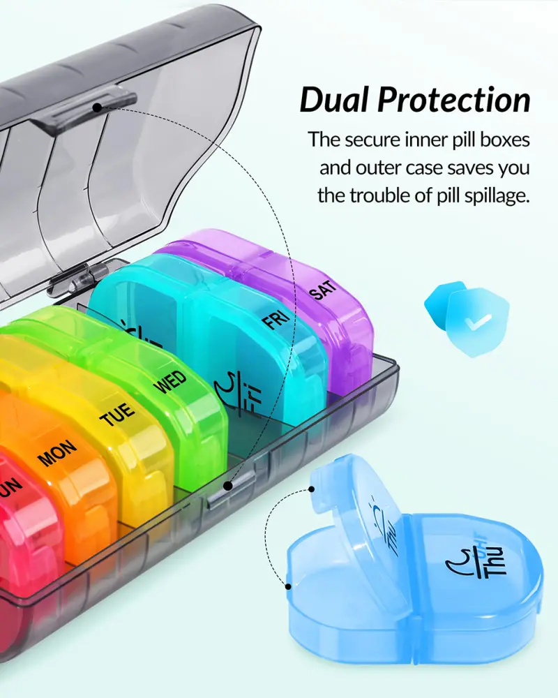 AM PM Weekly Pill Organizer (3)
