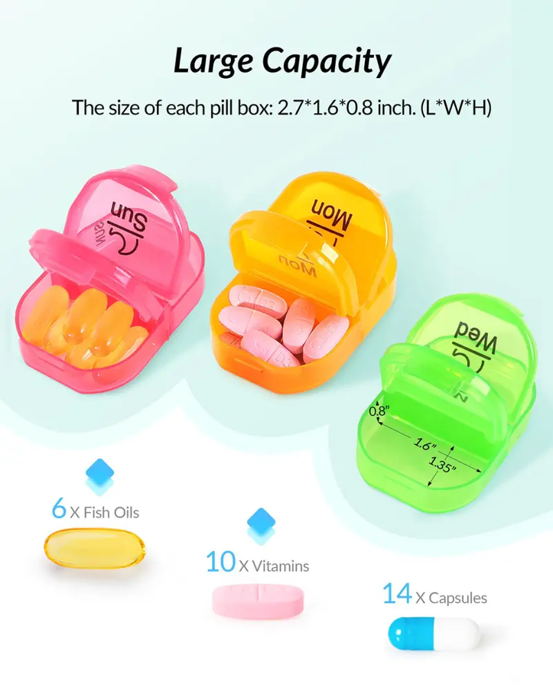 AM PM Weekly Pill Organizer (5)
