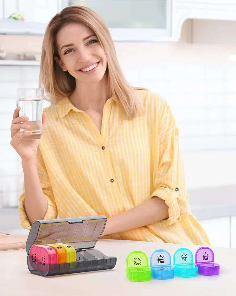 AM PM Weekly Pill Organizer (8)