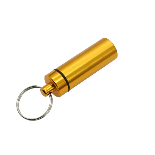Aluminum Alloy Pill Box with Keychain (3)