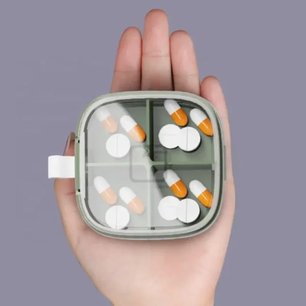 Flip Top 4 Compartment Pill Organizer (11)