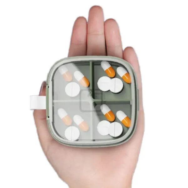 Flip Top 4 Compartment Pill Organizer (2)