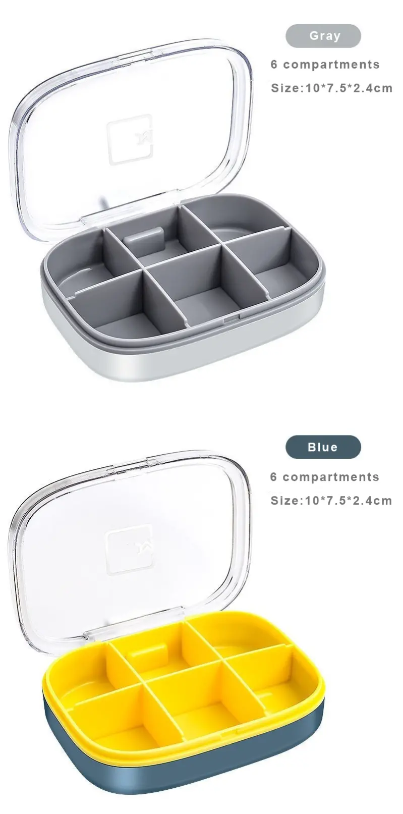 Flip Top 4 Compartment Pill Organizer – BS0846J (10)
