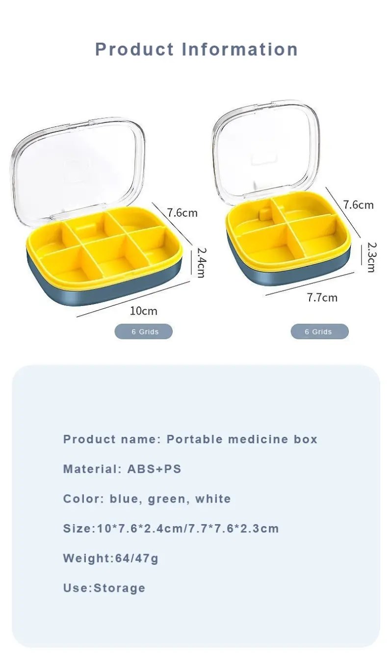 Flip Top 4 Compartment Pill Organizer – BS0846J (6)