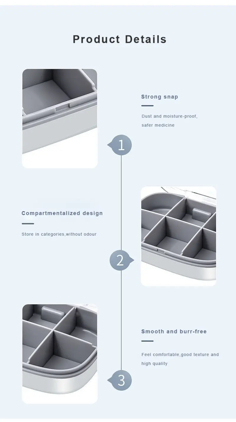 Flip Top 4 Compartment Pill Organizer – BS0846J (7)