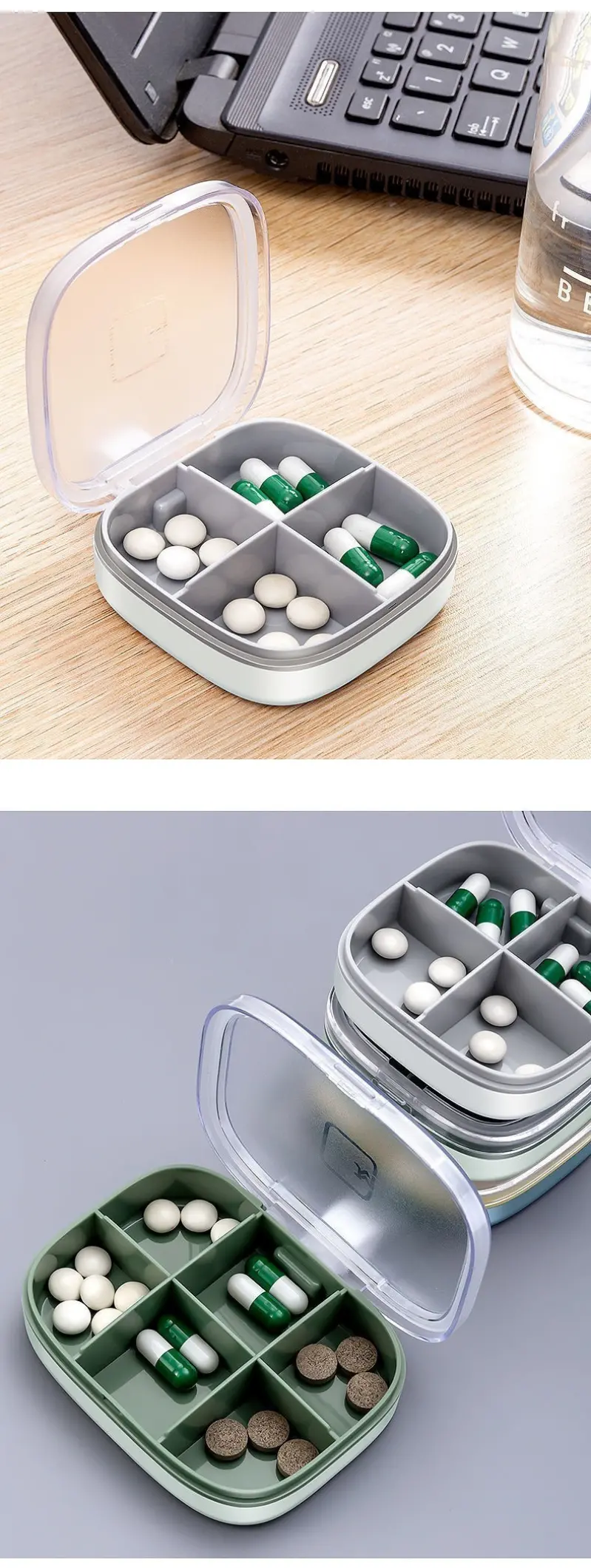 Flip Top 4 Compartment Pill Organizer – BS0846J (8)