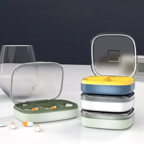 Hot Selling High Quality 6 Compartment Pill Box Portable Pill Organizer Waterproof Pill Case (1)