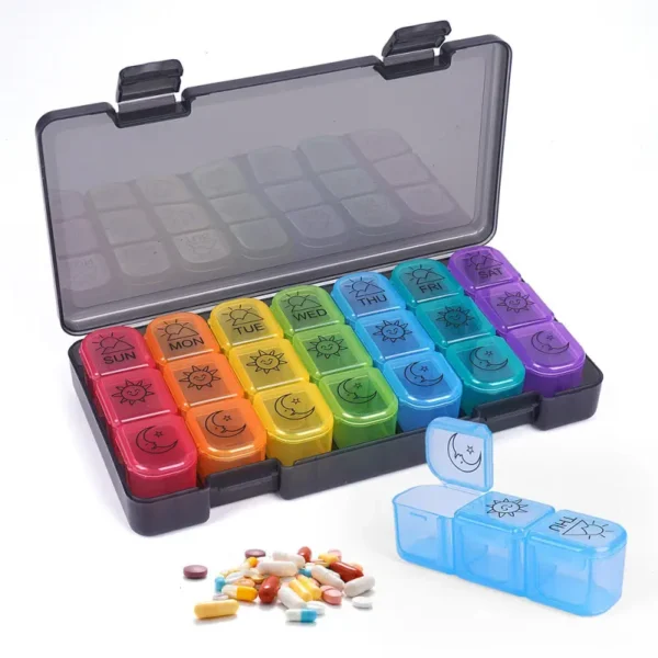 Large Capacity 7 Day Pill Organizer (14)