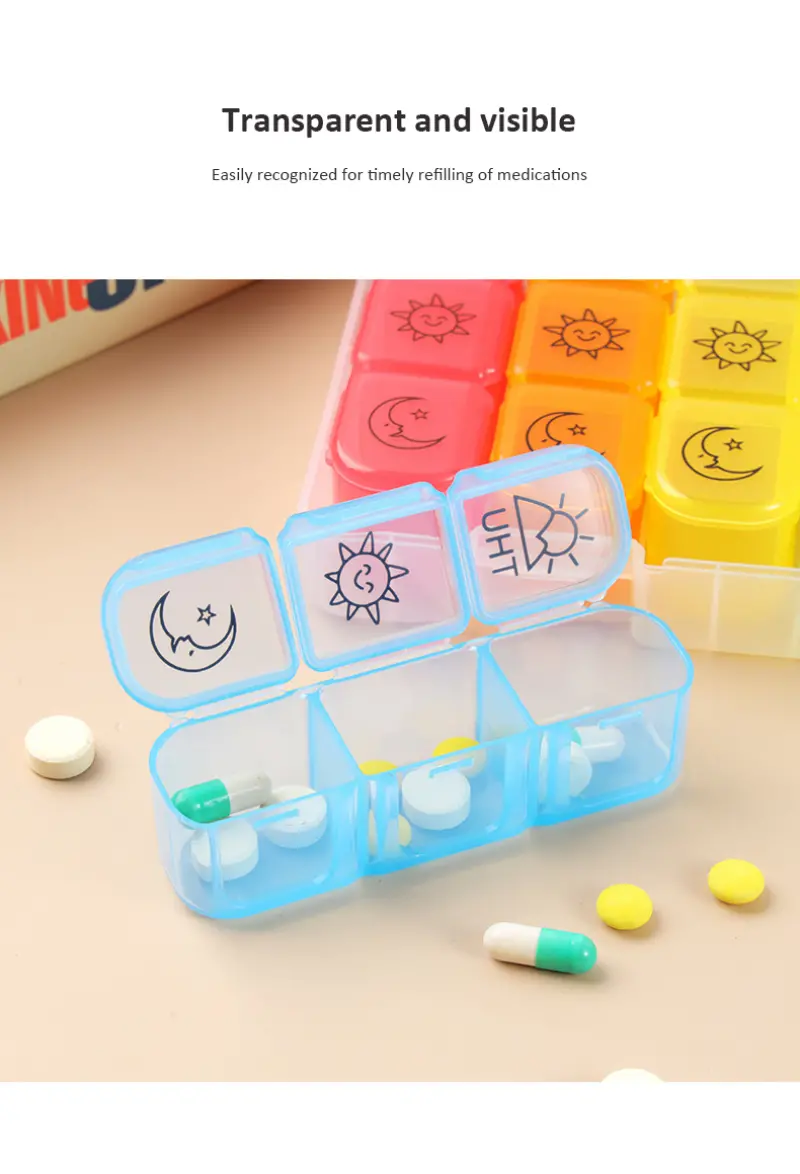 Large Capacity 7 Day Pill Organizer BS1220J (6)