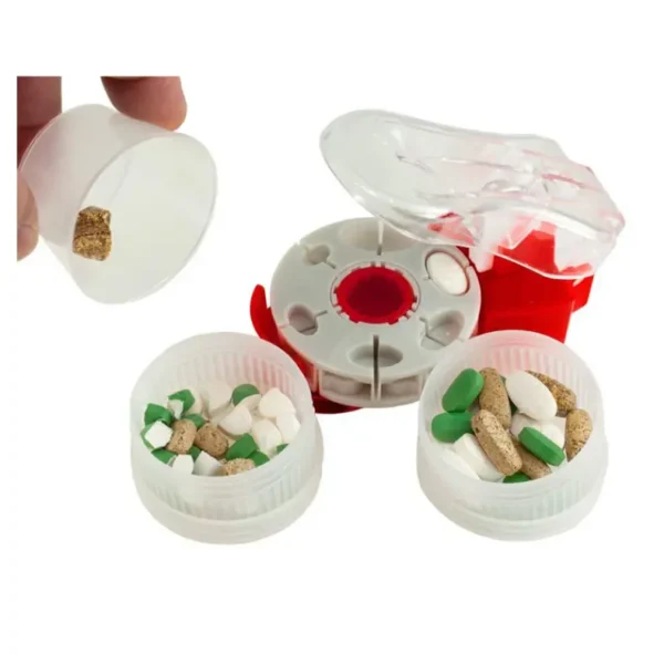 Medicine Pill Cutter Box Portable Drug Tablet Grinder Splitter Pill Case (1)