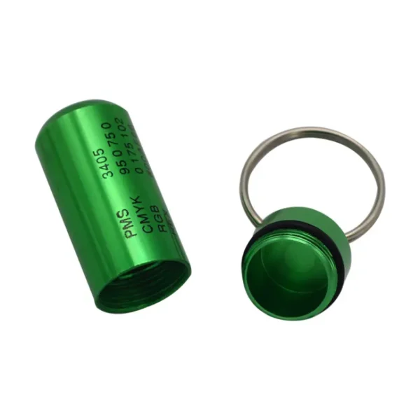 Mini Aluminum Pill Holder with Keyring (1)