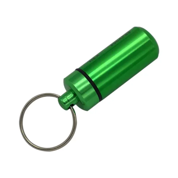 Mini Aluminum Pill Holder with Keyring (3)