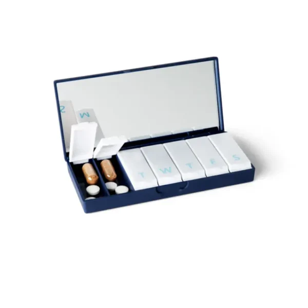 Minimalistic Pill Box 7 Day Supplement Organizer with Compact Mirror (6)