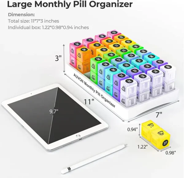 Monthly Pill Organizer AM PM (10)