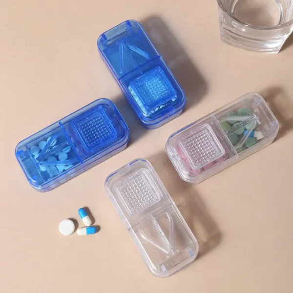 Multi function Pill Cutter Grinder Tablets Splitter 3 In 1 Pill Splitter With Pill Box (11)