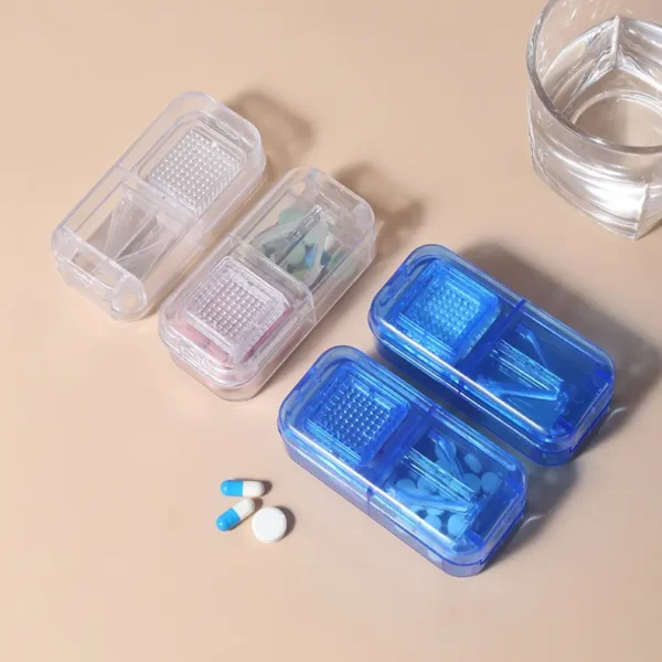 Multi function Pill Cutter Grinder Tablets Splitter 3 In 1 Pill Splitter With Pill Box (2)