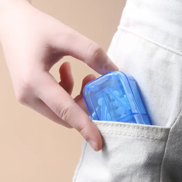 Multi function Pill Cutter Grinder Tablets Splitter 3 In 1 Pill Splitter With Pill Box (4)