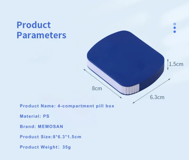 One Day 4 Compartment Sliding Pill Box – BS0818J (3)